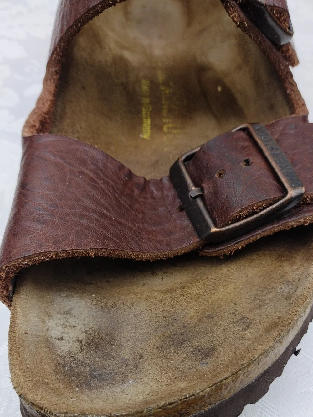 Birkenstock Milano Brown Leather Round Toe Adjustable Straps Slingback Sandals